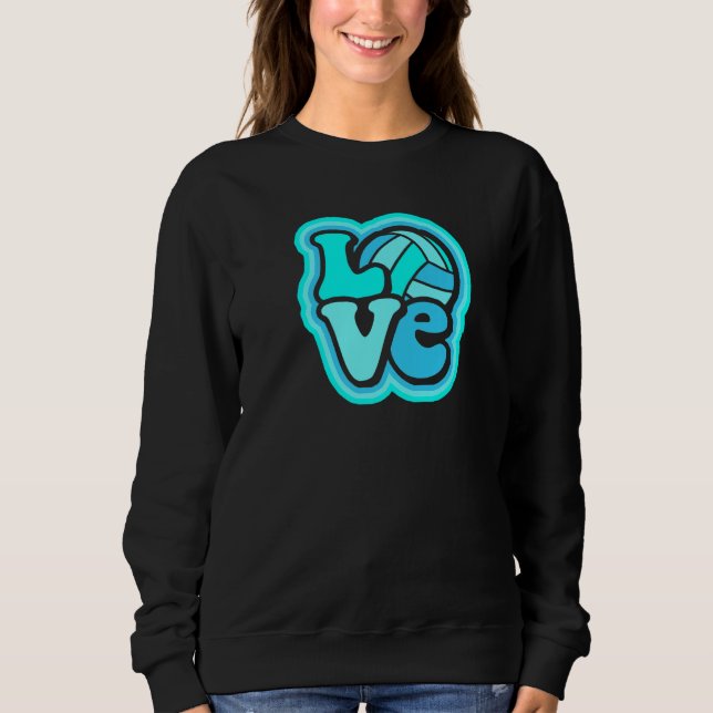 Camiseta Volleyball Love Turquoise Blue for Teens & Women P (Frente)