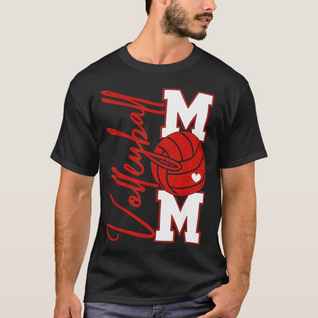 Camiseta Volleyball Mom Game Day Mama Srts Volleyball Famil (Frente)