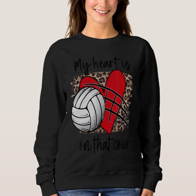 Camiseta Volleyball My Heart is on that Court Leopard Volle (Frente)