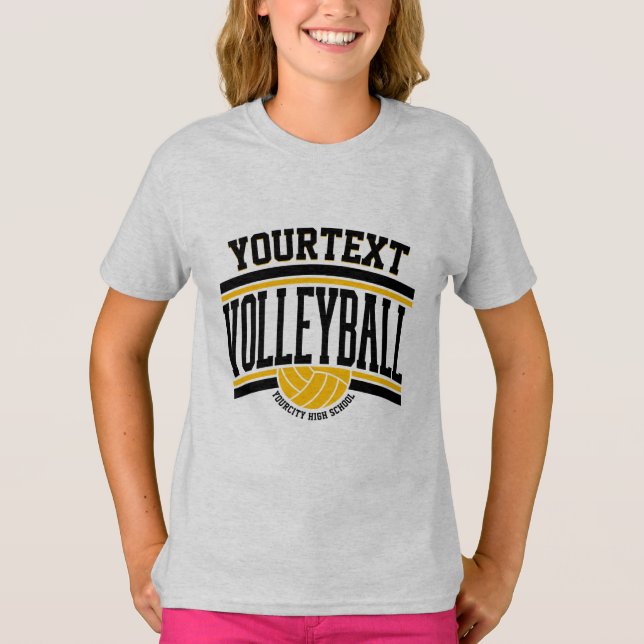 Camiseta Volleyball Personalizado Nome Jogador Equipe Escol (Frente)