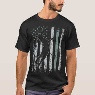 Camiseta Volleyball Retro Bandeira EUA Bola Esporte 4 de Ju