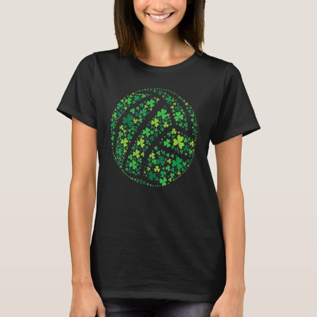 Camiseta Volleyball St Patrick's Day Shamrock Clover Irish (Frente)