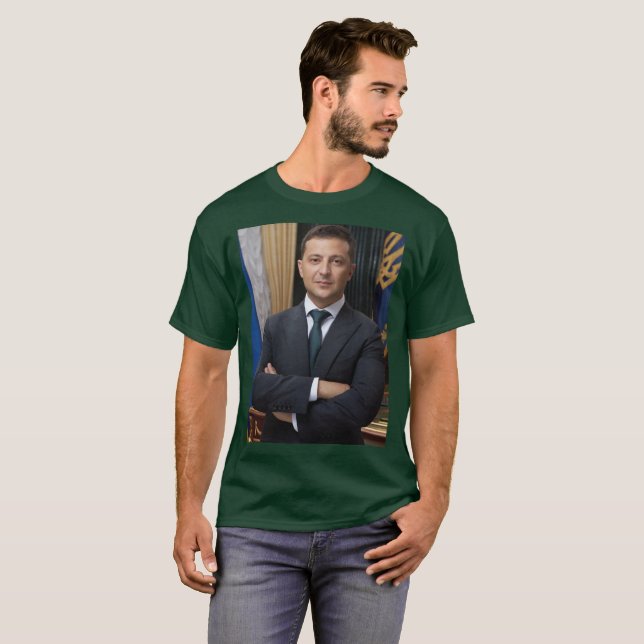Camiseta Volodymyr Oleksandrovych Zelenskyy Ucrânia T-Shir (Frente Completa)