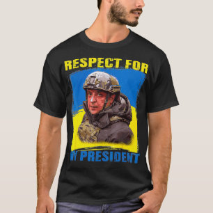 Camiseta Volodymyr Zelensky Ucrânia Sinaliza Respeito Pela