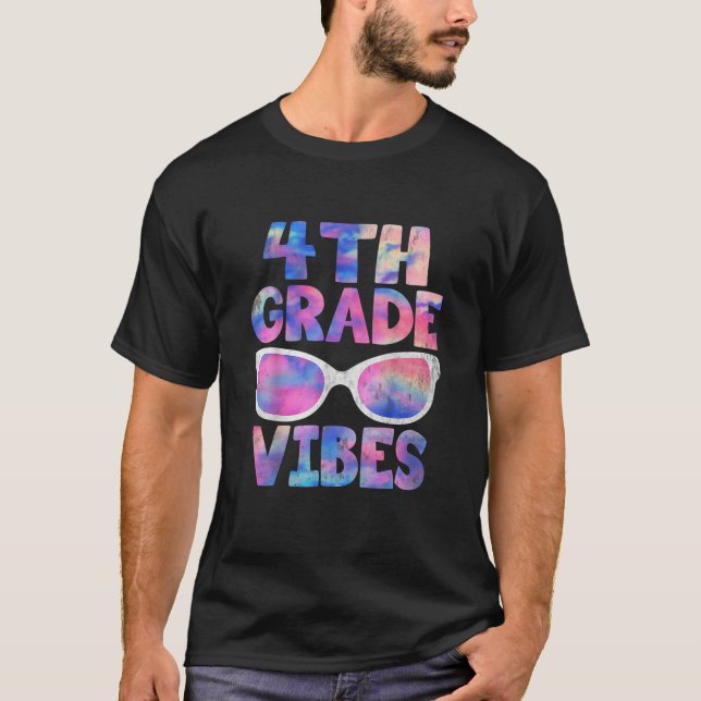 Camiseta Volta À Escola, 4° Grau, Vibes, Primeiro Dia De Pr (Frente)