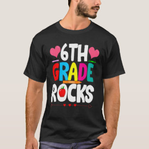 Camiseta Volta Às Escolas De Rochas Do Sexto Grau 6