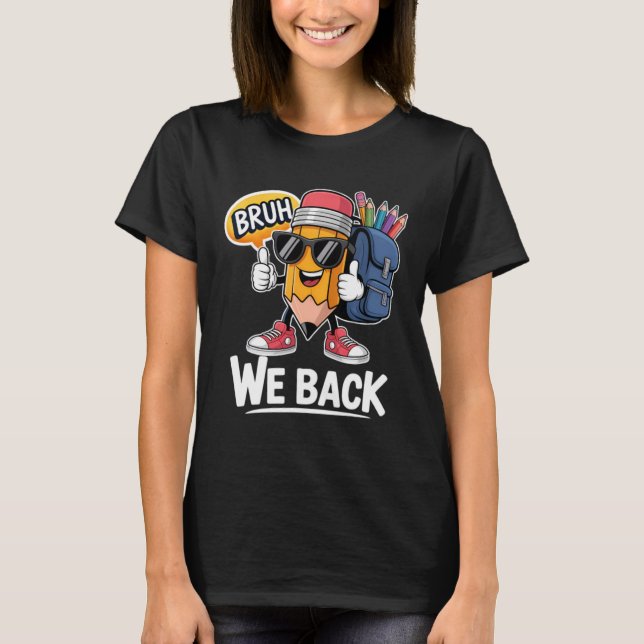 Camiseta Voltamos Lápis Professor Aluno Volta às Aulas (Frente)