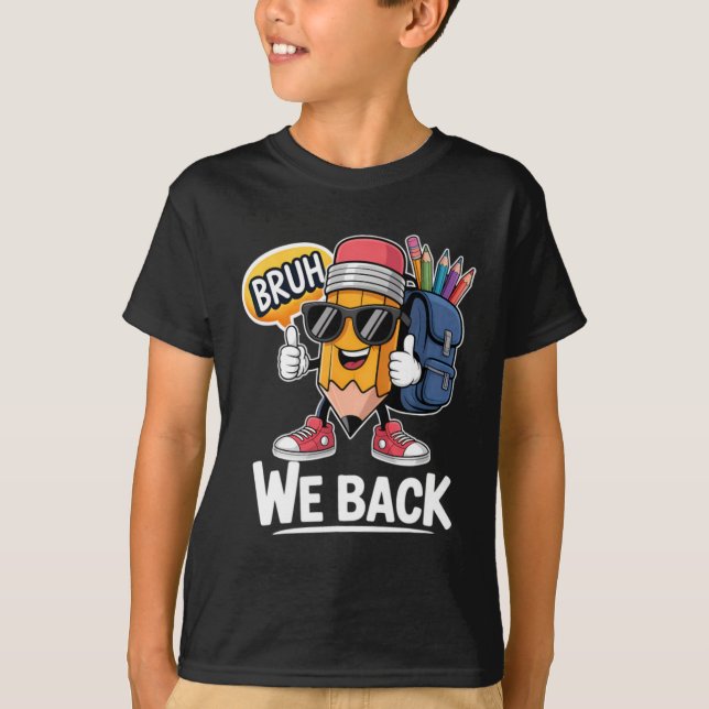 Camiseta Voltamos Lápis Professor Aluno Volta às Aulas (Frente)