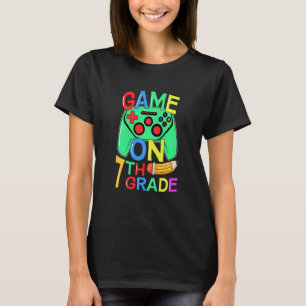 Camiseta Voltando às Aulas Crianças Video Gamer 7ª Série Jo