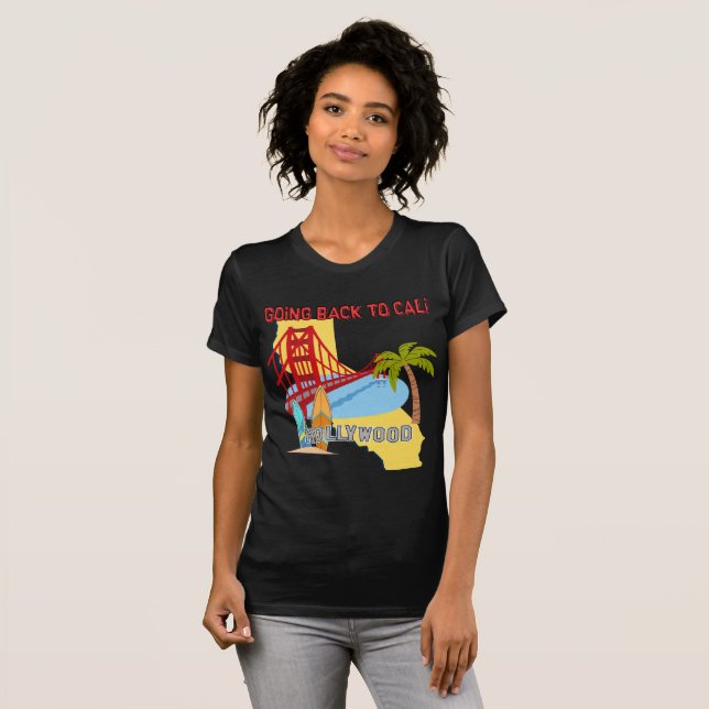 Camiseta Voltando para Cali Feminino Bella+Canvas Dark (Frente Completa)
