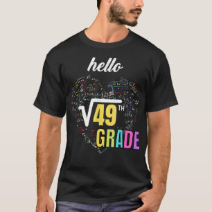 Camiseta Voltar à 7 da Raiz Quadrada de 49 Matemática