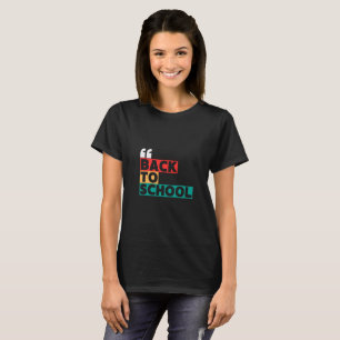 Camiseta Voltar à escola com um toque clássico e clássico