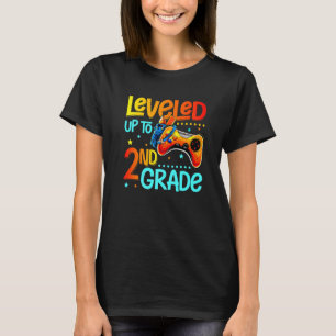 Camiseta Voltar À Escola Levada Até O Nível De segundo De J