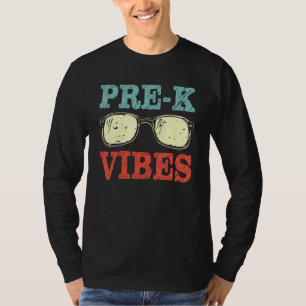 Camiseta Voltar À Escola Pré-K Vibes 1rua Dia De Pré-Kinder
