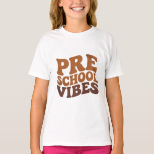 Camiseta Voltar à escola Primeiro dia da pré-escola Groovy