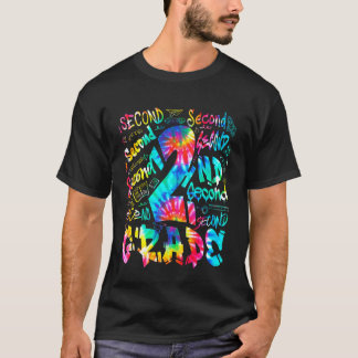 Camiseta Voltar à Escola Segunda 2ª Série Tipografia Tie Dy