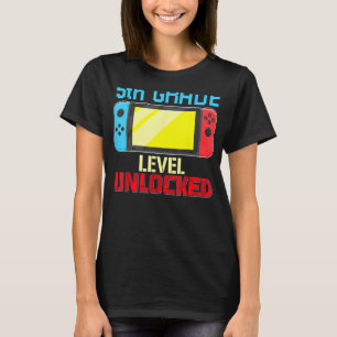 Camiseta Voltar à escola Vídeo Gamer Nível 5