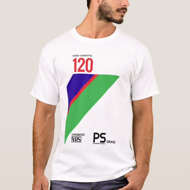 Camiseta Voltar a homage Series 80s 120-PS VHS (Frente)