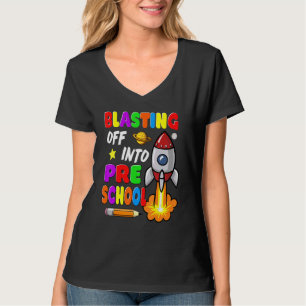 Camiseta Voltar À Pré-Escola Para Os Meninos Escolares