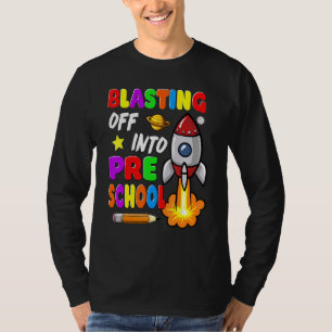 Camiseta Voltar À Pré-Escola Para Os Meninos Escolares