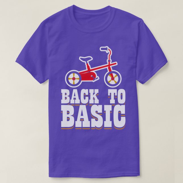 Camiseta Voltar ao aniversário de presente de triciclo bási (Frente do Design)