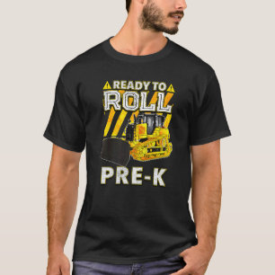 Camiseta Voltar Ao Bulldozer Escolar Pronto Para Rolar Pré 