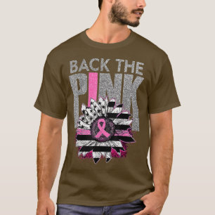 Camiseta Voltar Ao Cancer De Fita De Bandeira De Girassol R