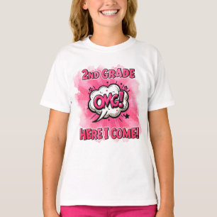 Camiseta Voltar ao estilo de banda desenhada do nível de se