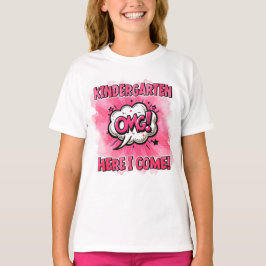 Camiseta Voltar Ao Estilo De Quadrinhos Do Jardim De Infânc