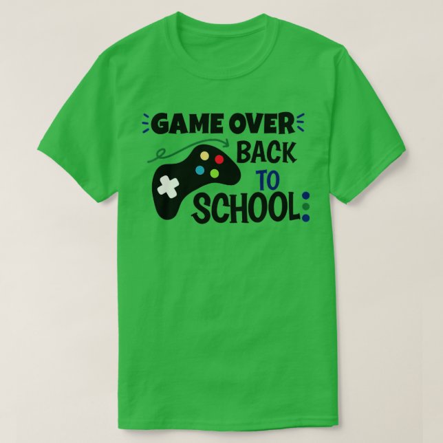 Camiseta Voltar ao Jogo Engraçado da Escola sobre o Profess (Frente do Design)