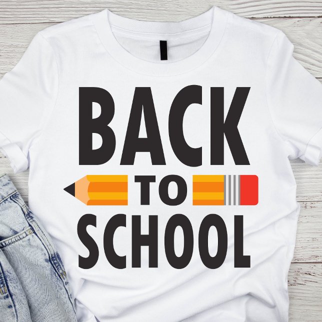 Camiseta Voltar ao Lápis da Escola (Criador carregado)