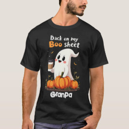 Camiseta Voltar ao meu Dia de as Bruxas engraçado Boo Sheet