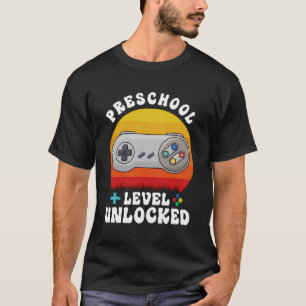 Camiseta Voltar ao Nível de Pré-Escolas de Vintage do Jogo