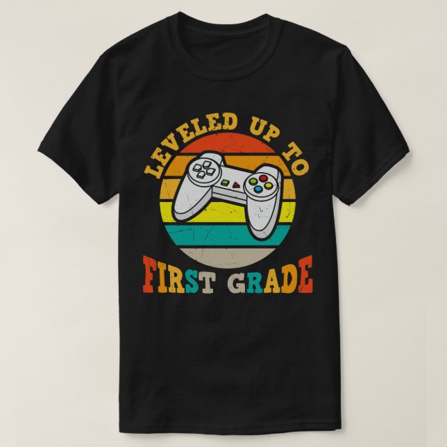 Camiseta Voltar ao nível escolar até ao primeiro ano (Frente do Design)
