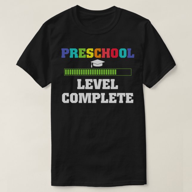 Camiseta Voltar ao nível pré-escolar completo (Frente do Design)