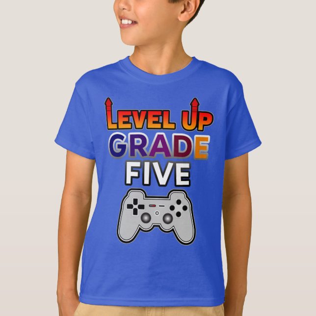 Camiseta Voltar ao Nível Superior Escolar Grau Cinco (Frente)
