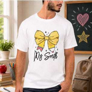 Camiseta Voltar ao Nome Personalizado do Coquette Escolar