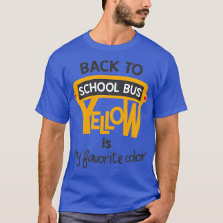 Camiseta Voltar ao ônibus escolar amarelo
