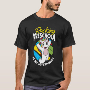 Camiseta Voltar Ao Pré-Ensino Para O Unicórnio Pré-Escolar