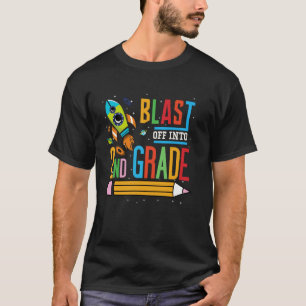 Camiseta Voltar Ao segundo De Chá De Foguete Da Escola