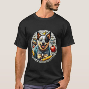 Camiseta Voltar às Aulas Australian Cattle Dog Meninos Meni
