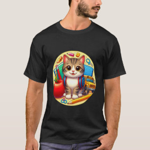 Camiseta Voltar às Aulas Gato American Shorthair Menino Men