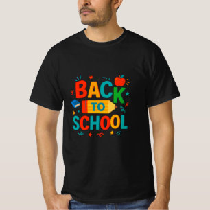 Camiseta Voltar às Aulas" Lápis Colorido e Gráfico de Maçã