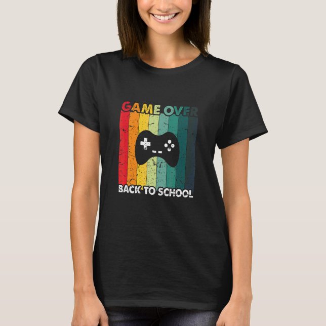 Camiseta Voltar às Costas Jogo Escolar Terminou  Professor  (Frente)