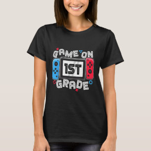 Camiseta Voltar às Escolas Jogo Ativado 1ª Série Divertido 