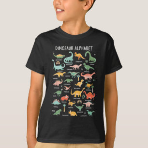 Camiseta Voltar Às Escolas Tipos De Dinossauros Identifica