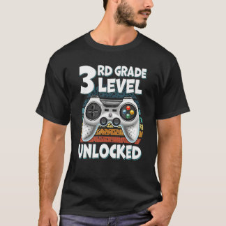 Camiseta Voltar às Video Games de Nível da 3ª Série Desbloq