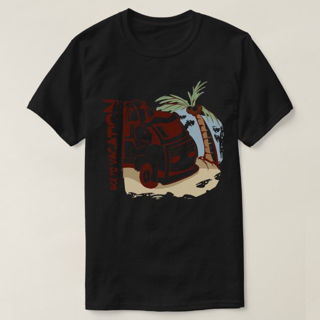 Camiseta Voltar para a saída de férias (Frente do Design)
