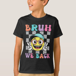 Camiseta Voltar Para Cara De Sorriso Xadrez Escolar Retro B