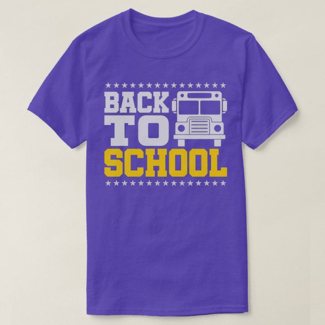 Camiseta Voltar para o driver de barramento amarelo da esco (Frente do Design)